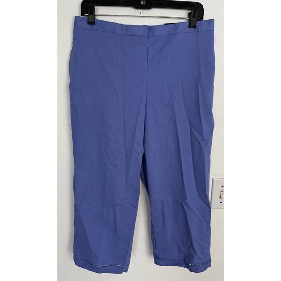 Alfred Dunner Santa Fe Women’s Stretch Fabric Straight Fit Iris Size 12 New - Picture 3 of 15